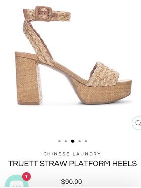Natural Braided Platform Heel Sandal with Ankle Strap - Truett
